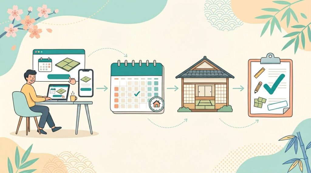 三条たたみの無料見積から依頼までの流れ