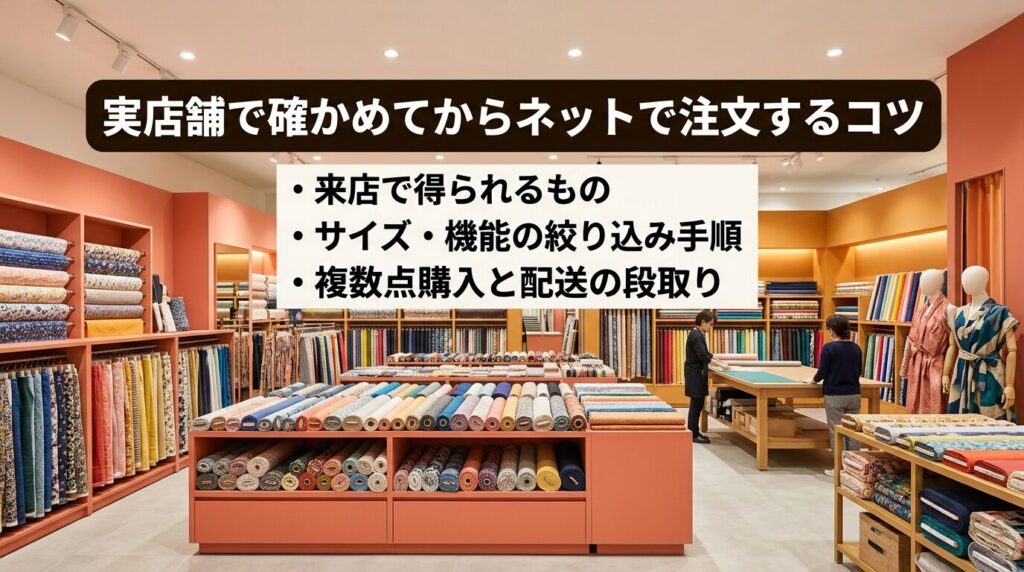 実店舗で確かめてからネットで注文するコツ